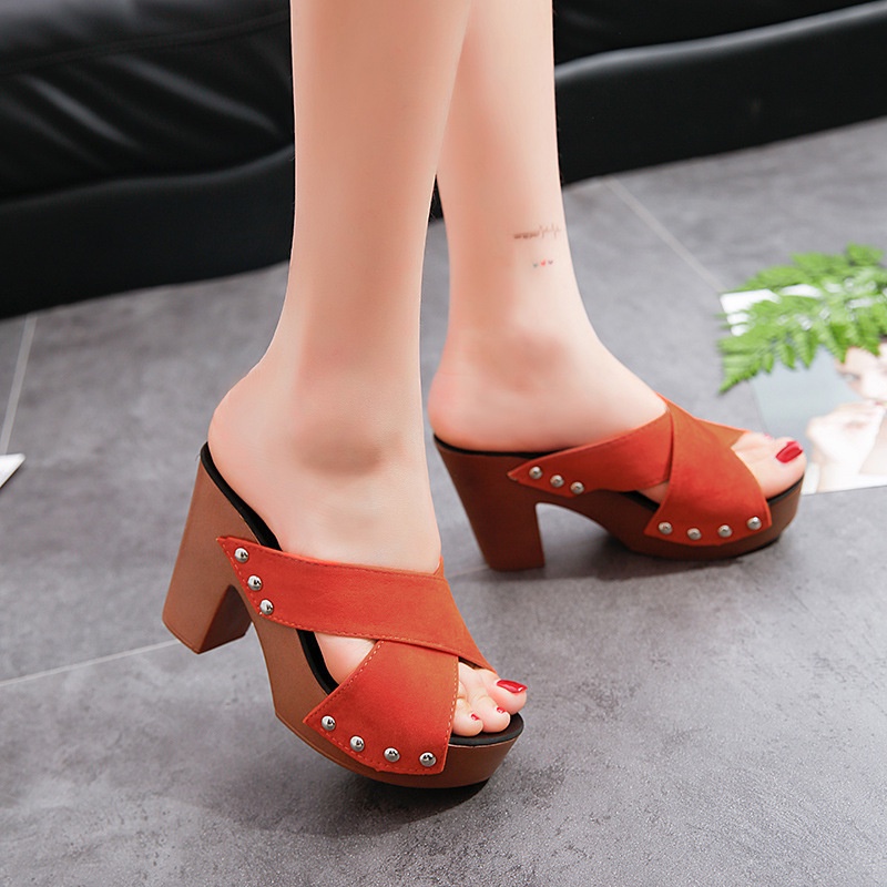 Wooden hot sale stiletto heels