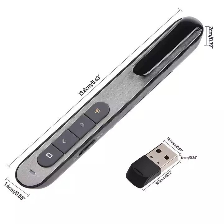 Wireless Remote Control USB Powerpoint Presentation Laser Pointer ...