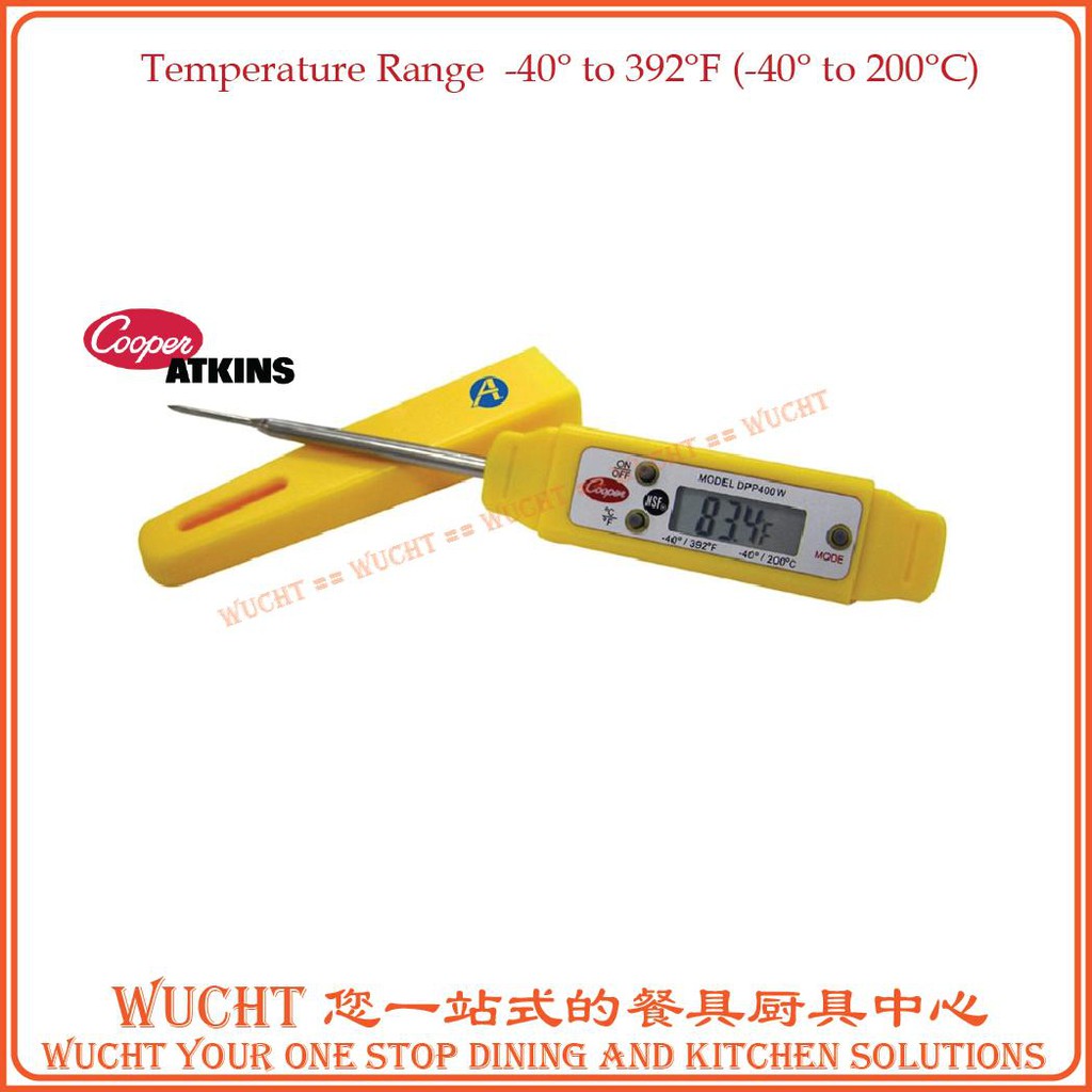 【WUCHT】Cooper Atkins DPP400W Instant Read Meat Thermometer, Waterproof