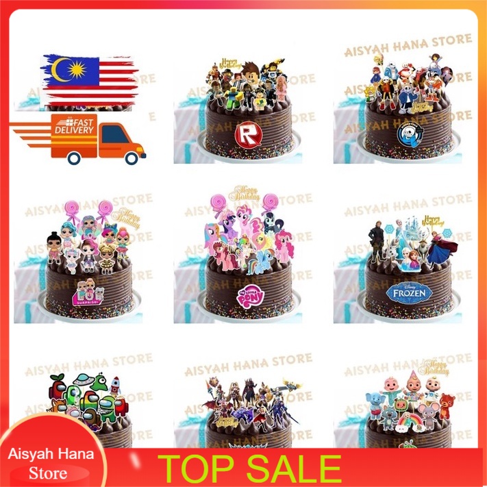 AHS Many Variation Cake Topper 1 Decoration Birthday theme Party Kek ...
