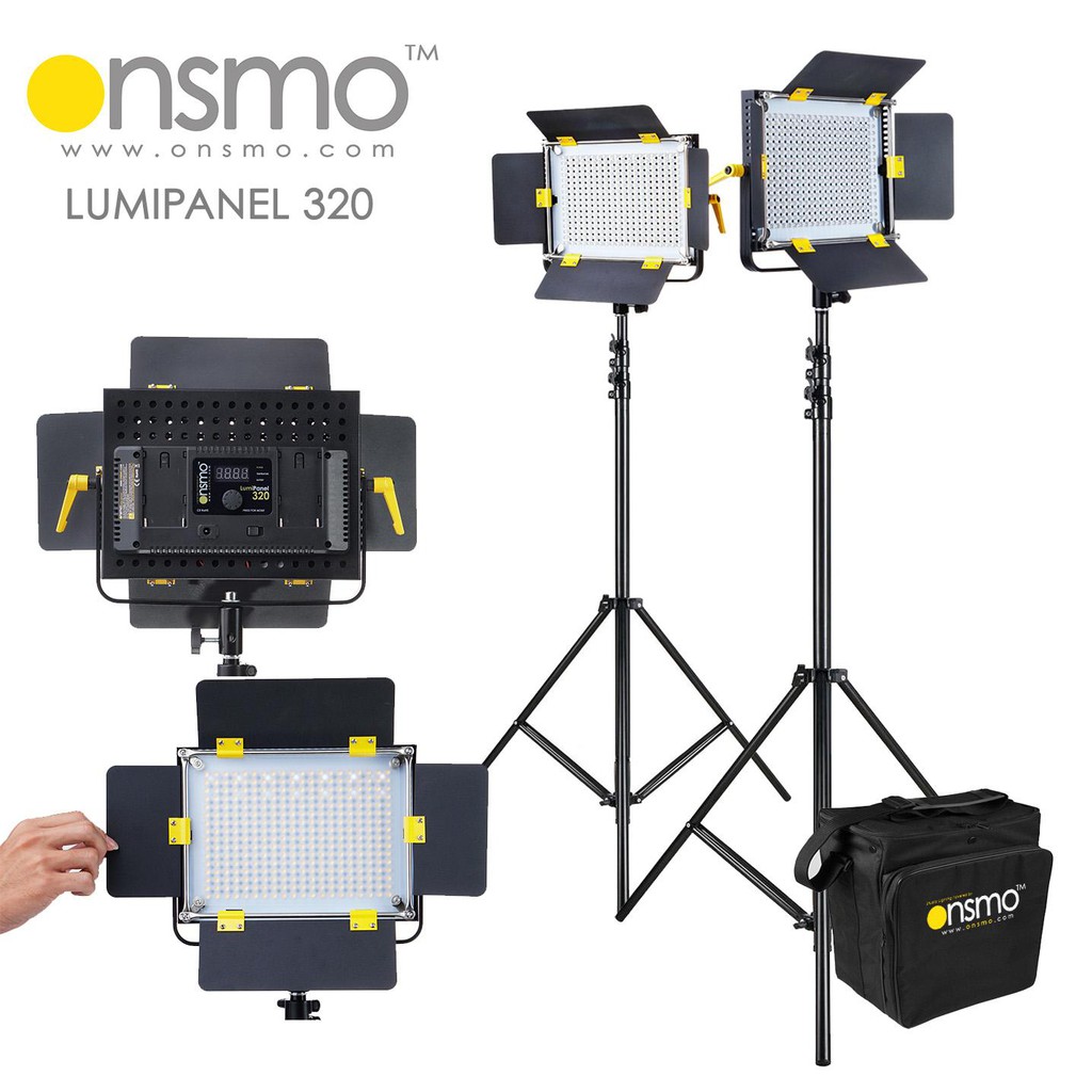 Onsmo Lumipanel 320 (2 Light Kit) for videography, live streaming