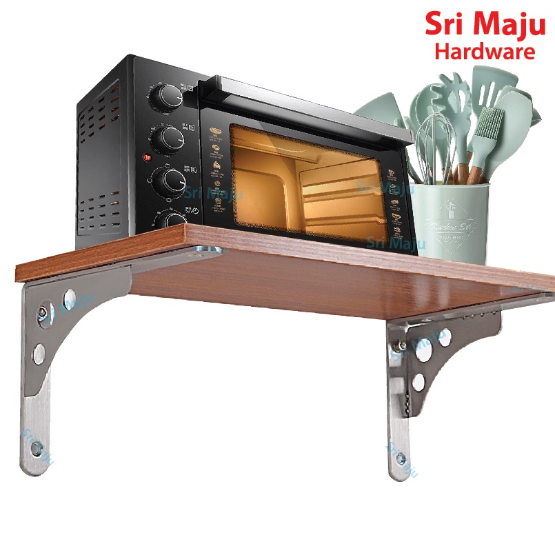 MAJU SHB-S852 Solid Stainless Steel L Shelf Shelve Bracket Wall Mounted ...