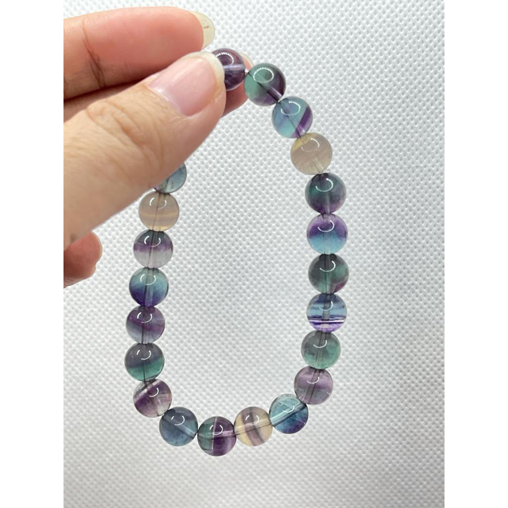 Kikistore: 多色彩萤石手串 8mm Multi-Colour Fluorite Bracelet - balancing Crown ...