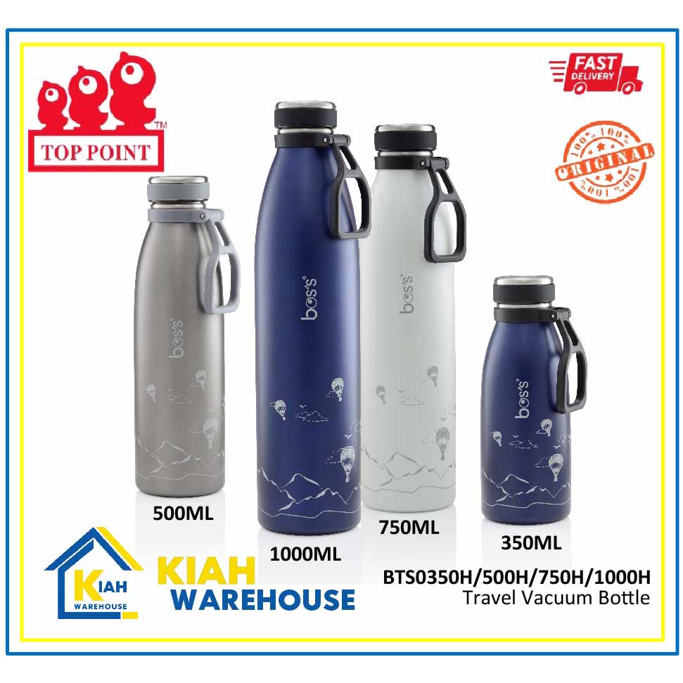 BOS'S Stainless Steel Travel Vacuum Bottle Botol Air Minuman Vakum ...