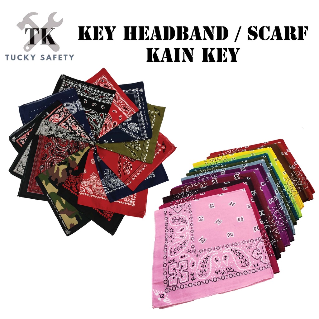 Cowboy Bandana Key Kain / 100% Cotton Scarf Cowboy Headband ...
