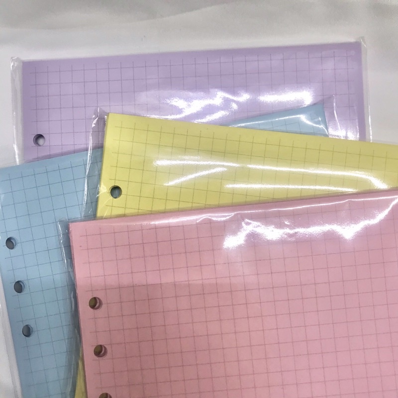 Loose LEAF A5 6hole Color GRID FULL Color BINDER Paper Shopee Malaysia