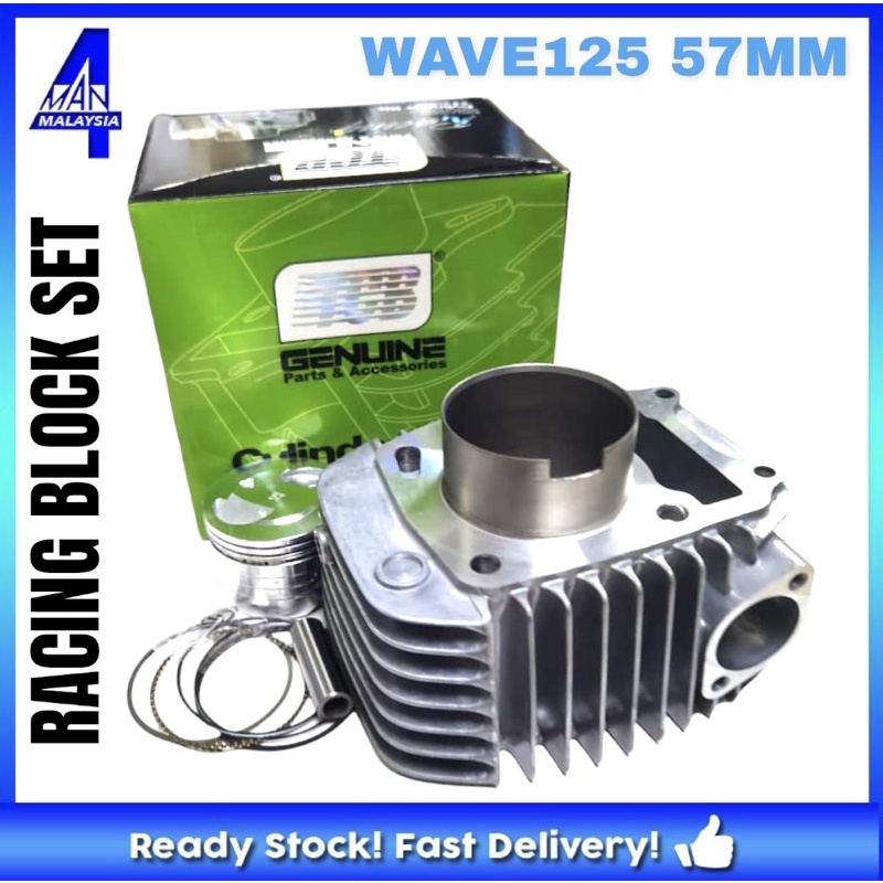 WAVE125 WAVE125X WAVE125S 57MM RACING BLOCK SET | Shopee Malaysia