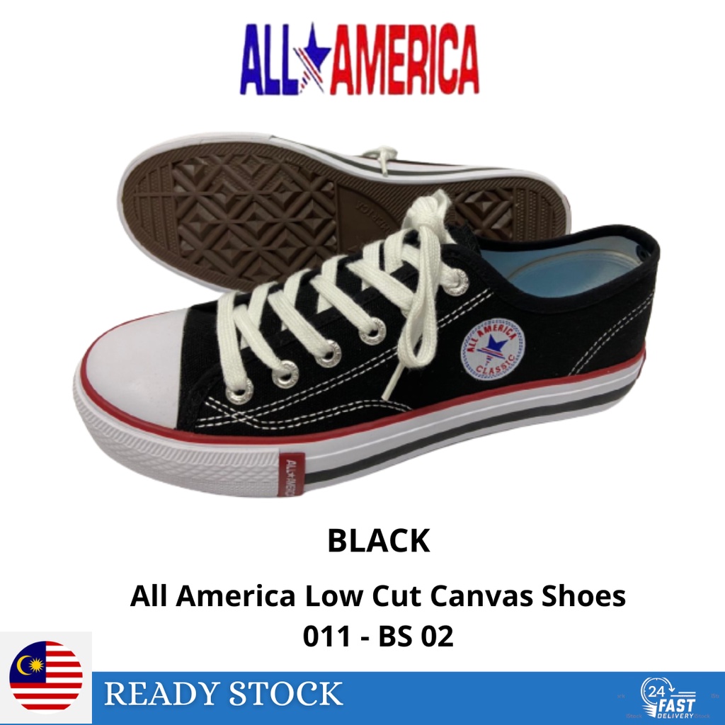 ALL AMERICA unisex low cut Canvas Shoes 011 BS 02 Fast Delivery Ready Stock Shopee Malaysia