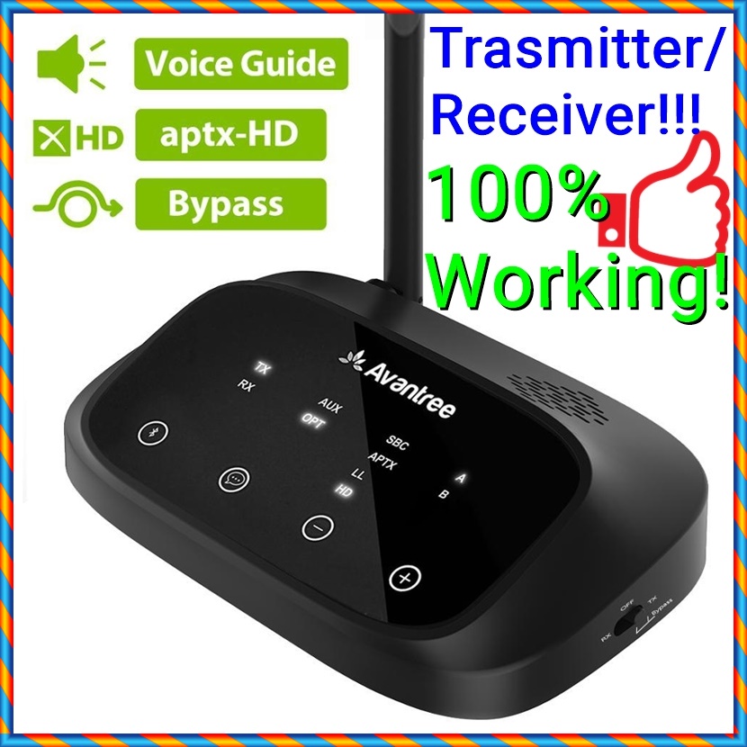 (Transmitter & Receiver) Avantree Oasis Plus aptXHD Bluetooth Low