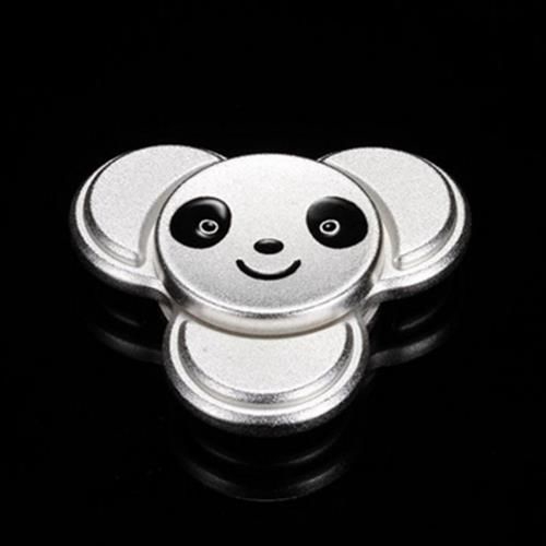 PANDA PATTERN METAL FINGER GYRO STRESS RELIEF TOY (SILVER) | Shopee ...