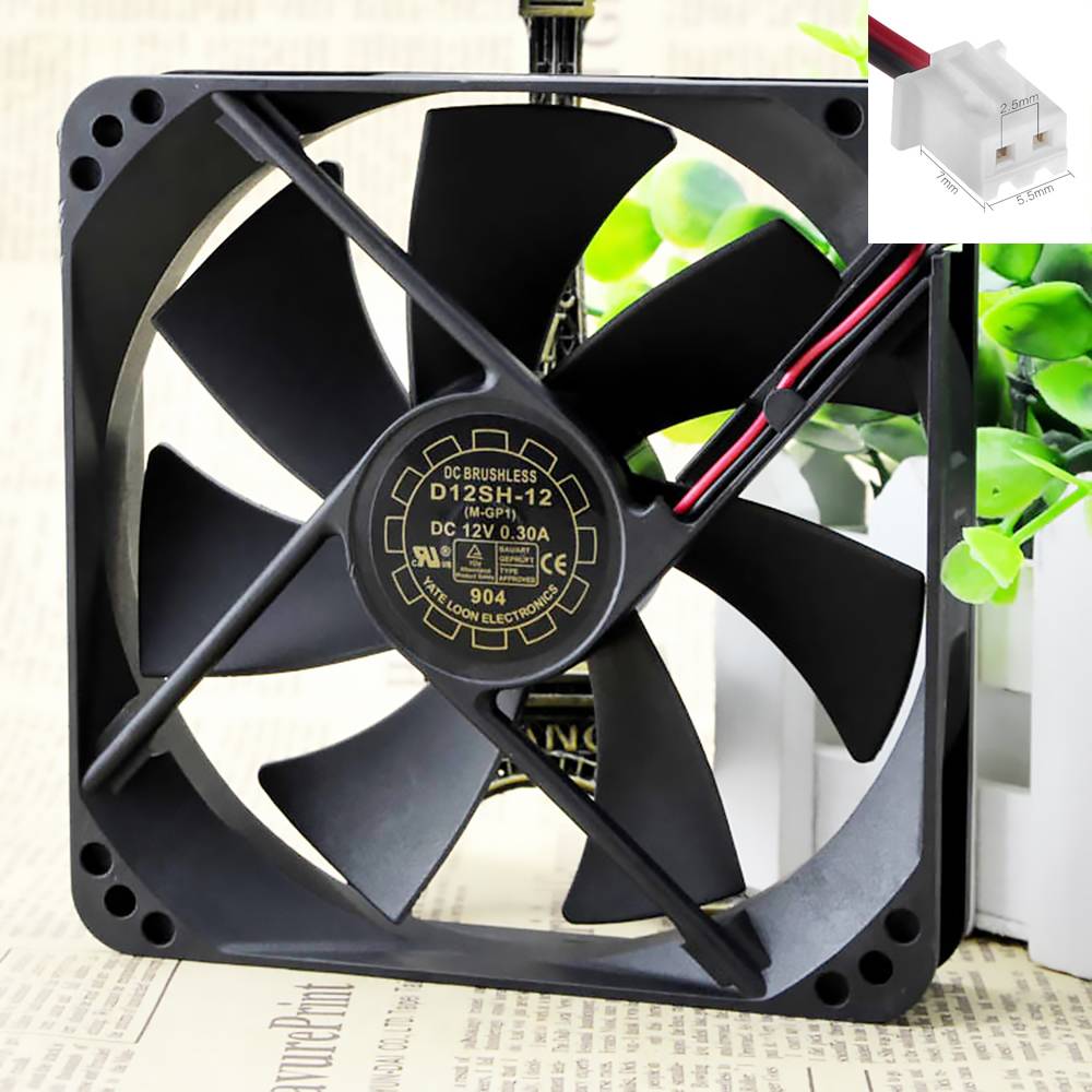Original Yate Loon D12SH-12 D12SM-12 12025 DC 12V 0.30A Cooling Fan ...