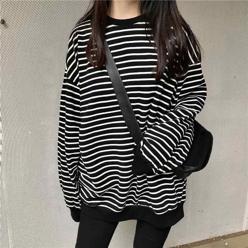 sweatshirt-oversized-40-150kg-overweight-women-korean-stripe-long