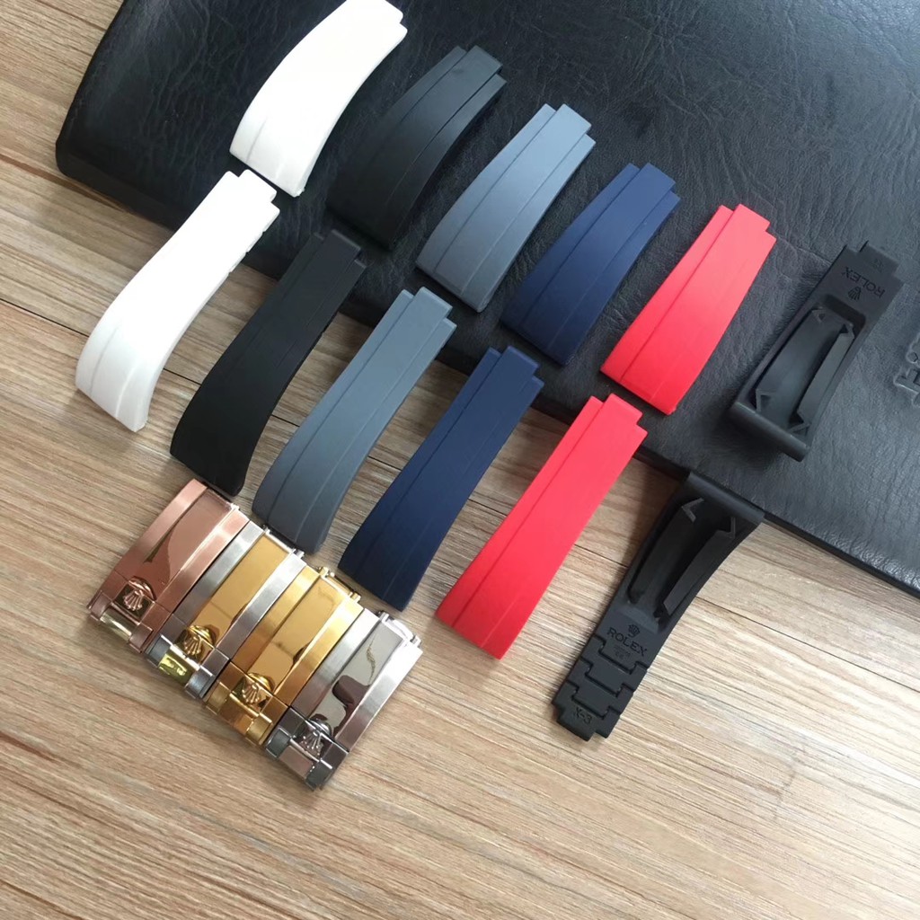 20mm Black Blue White Red Gray Nature Rubber Watchband watch band