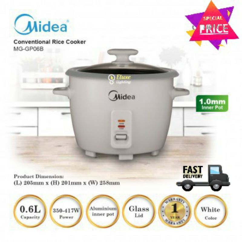 Midea Rice Cooker 0.8L Mini Size Perfect for Single Person