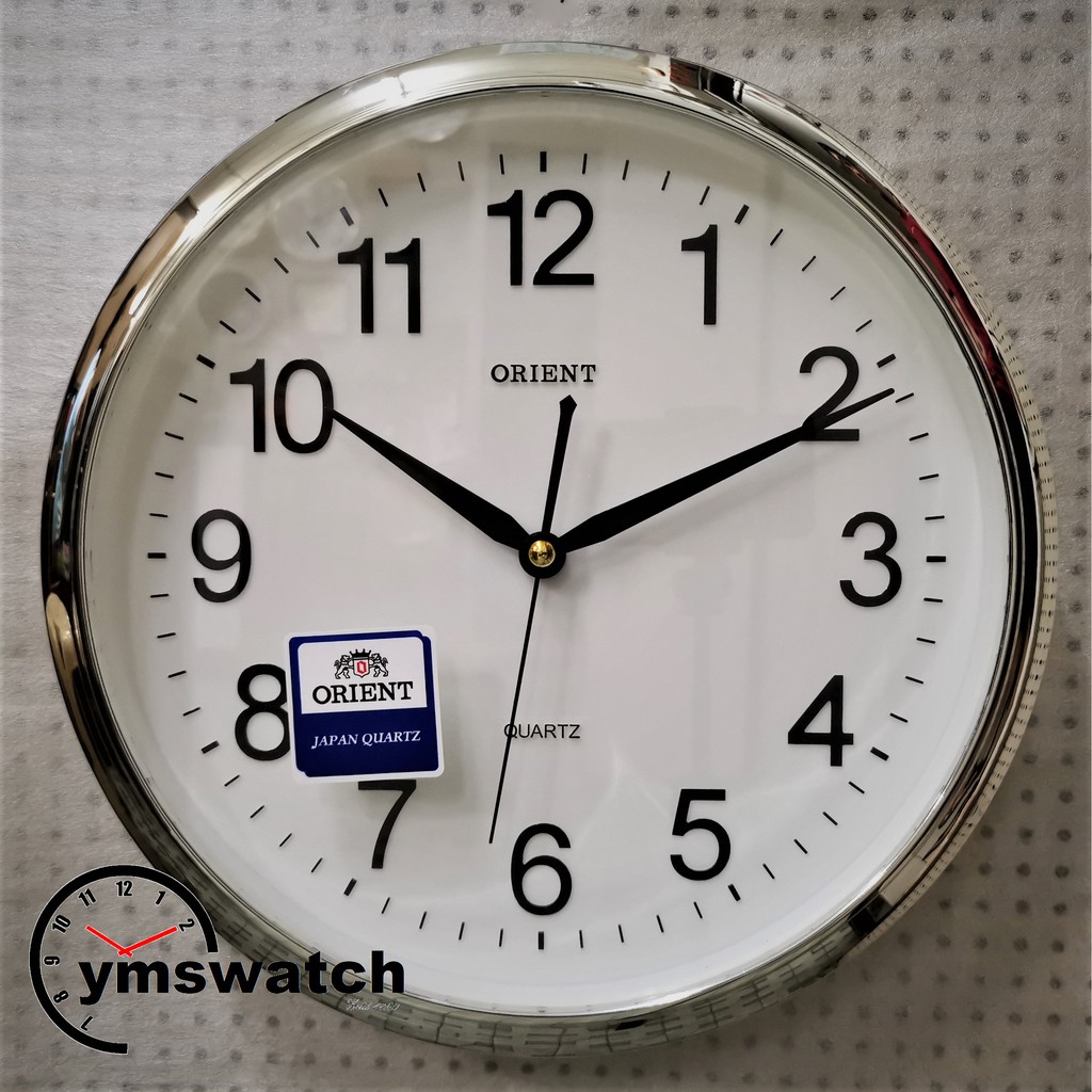 Orient Wall Clock OD055 Chrome Frame Japan Movement Jam Dinding [Ready ...
