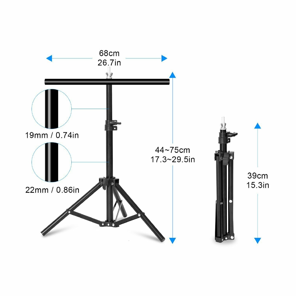 Background Stand Support System Large Metal T-shape for Photography ...