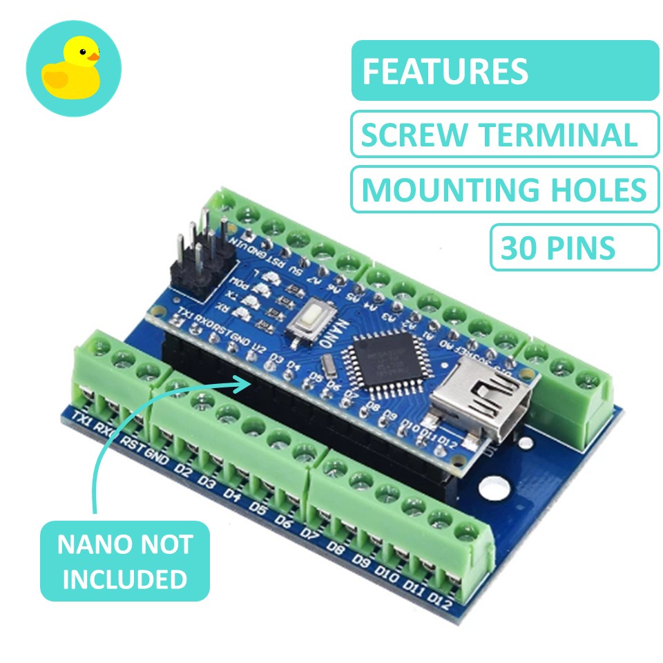 Arduino Nano Screw Terminal Block Adapter Board Shield | Shopee Malaysia