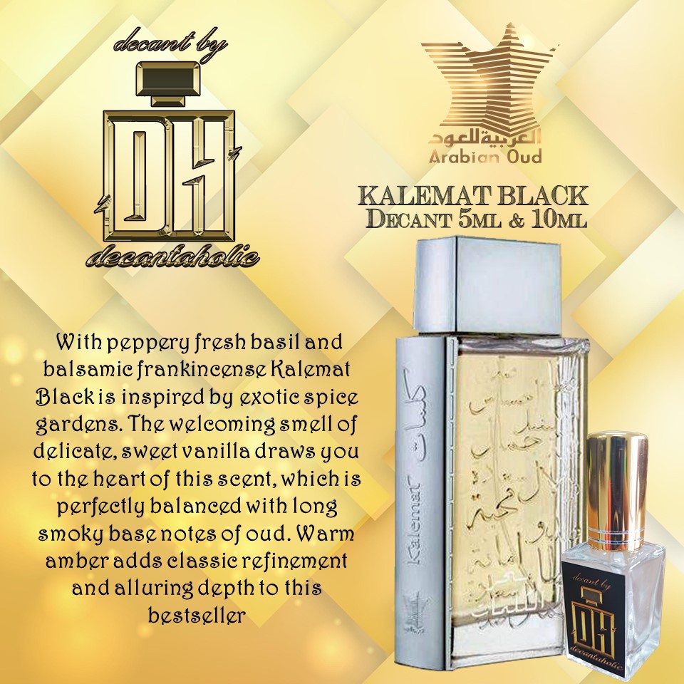 Original Kalemat Black Arabian Oud decant 3ml/5ml/10ml Shopee Malaysia