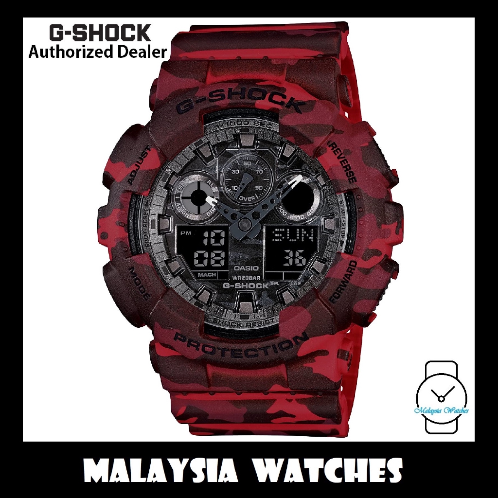 G shock red camouflage on sale watch