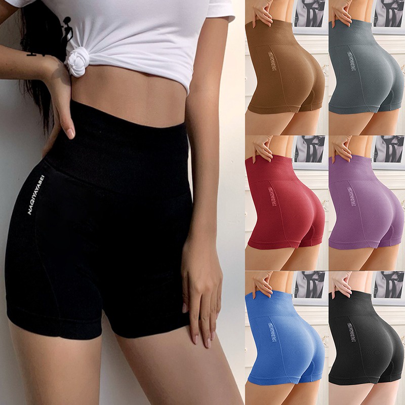 High Waist Workout Shorts / Seamless Fitness Yoga Short / Scrunch Butt Yoga  Running Shorts Sport Women Gym Leggings