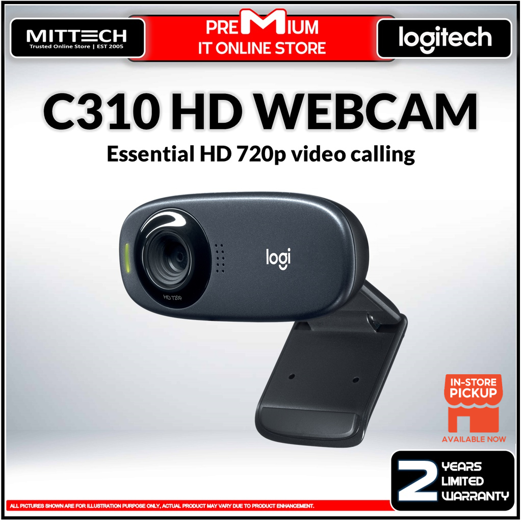 Cámara web HD Logitech C310, vídeo 720p con micrófono con
