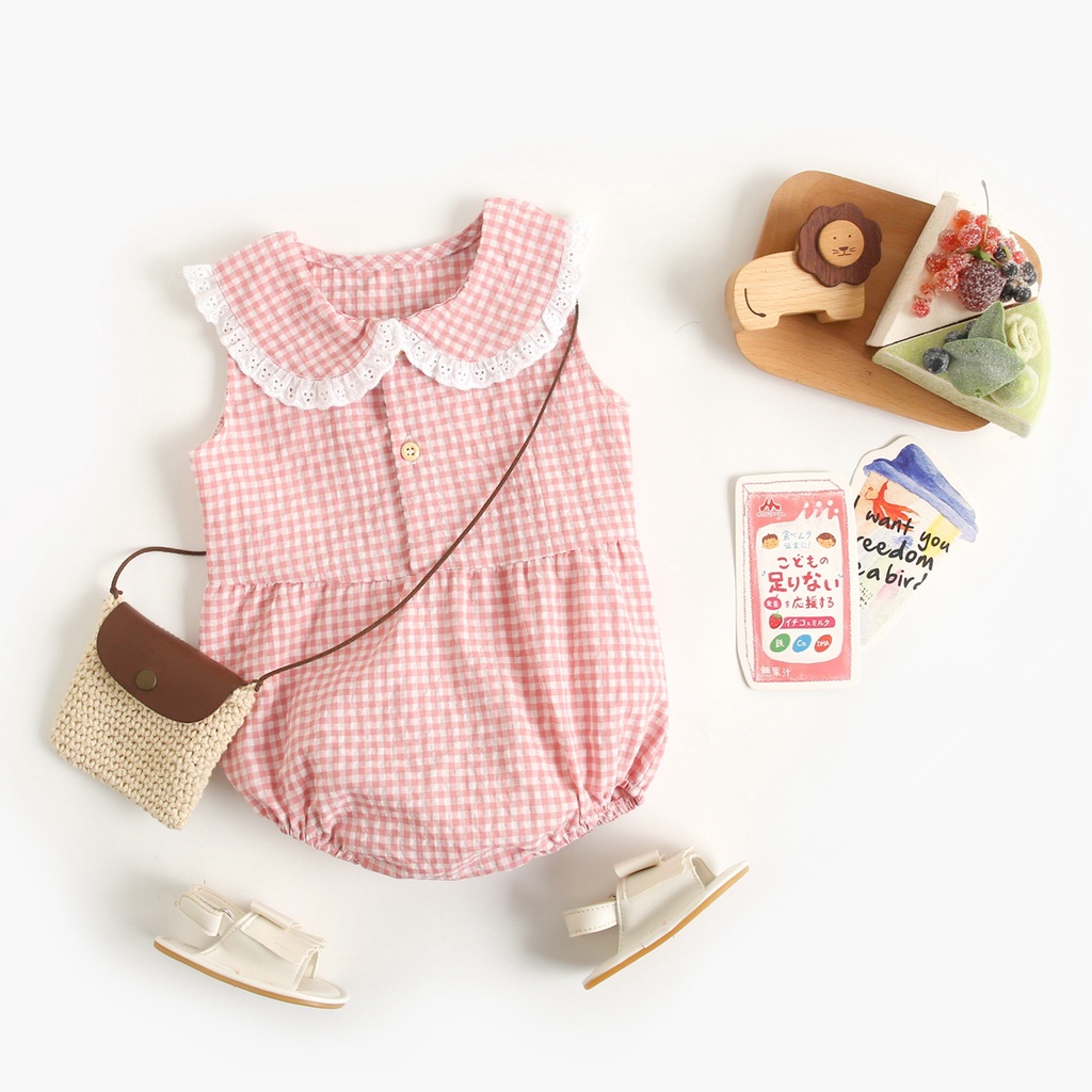 Cotton Summer Baby Girls Bodysuits Sleeveless Newborn Baby Clothes ...