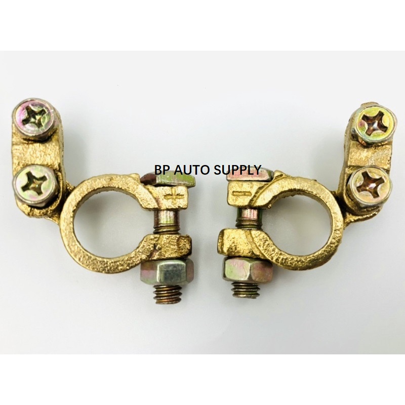 100 Pure Copper Battery Terminal Clamp + Positive Negative Universal