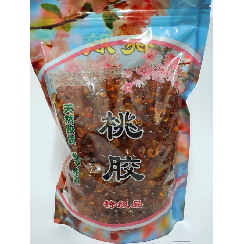 Pearl Peach Gum Grade AAA / Size BIG（500g±） 珍珠桃胶 少杂质 Pearl Peach Raisin ...