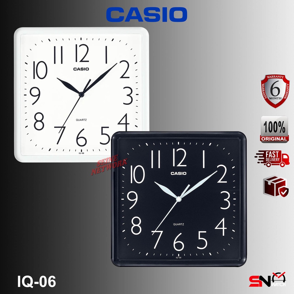 🔥[Ready Stock]🔥 Casio IQ-06 Square Shape Home Office Living Room Wall ...
