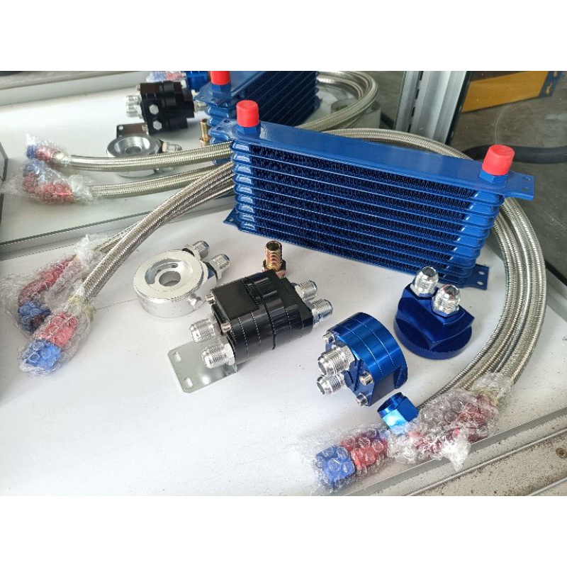 GPLUS OIL COOLER KIT / RELOCATION KIT AN10 STEEL BRAIDED HOSE