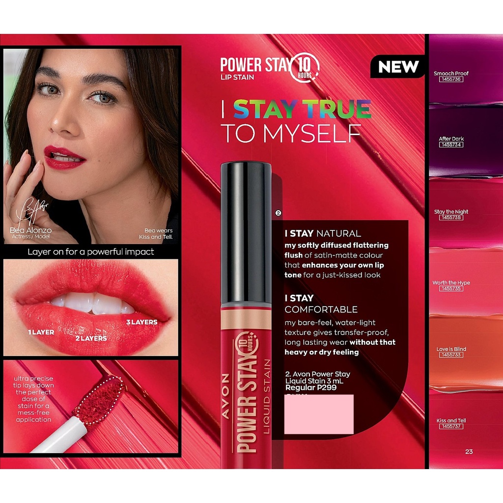 Avon Power Stay up to 10 hours Liquid Lip Stain 3 ml Shopee Malaysia