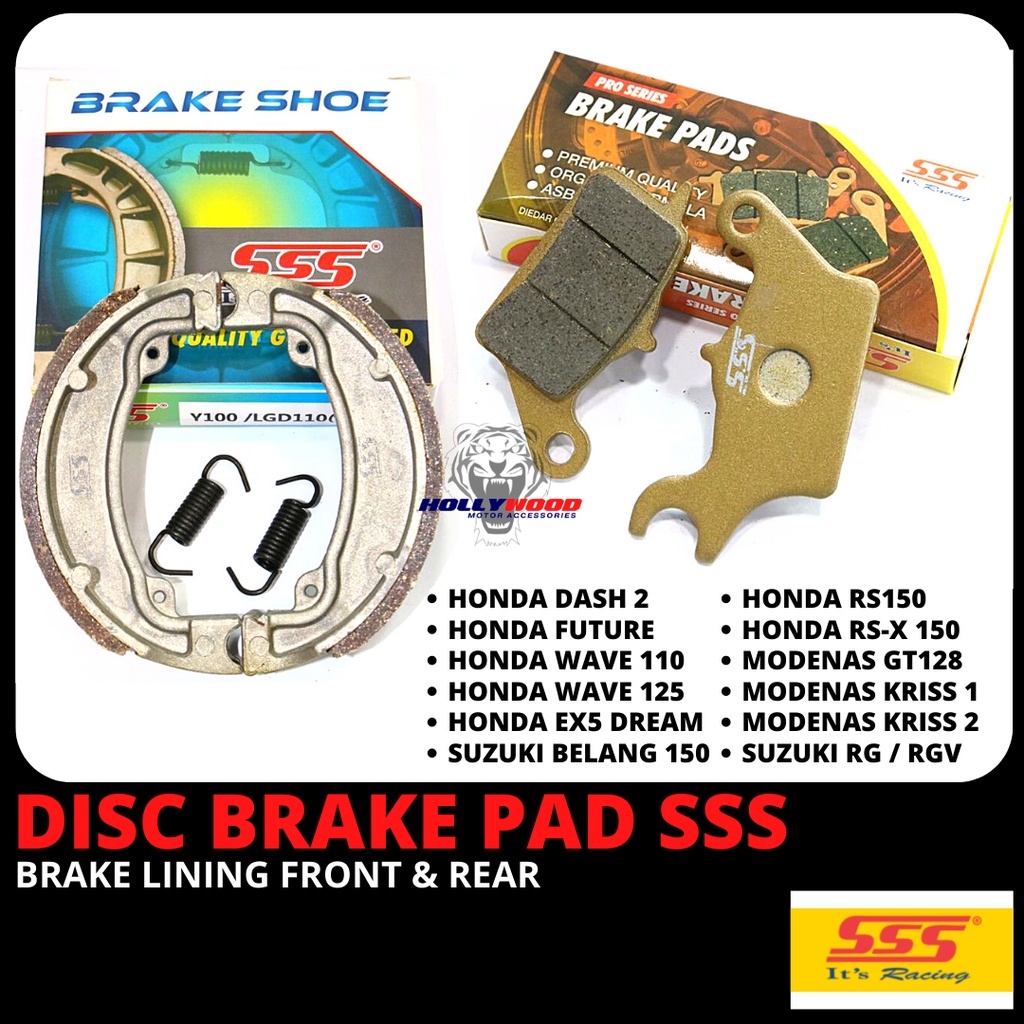 DISC BRAKE PAD BRAKE LINING FRONT & REAR FOR HONDA RS150 RSX WAVE EX5