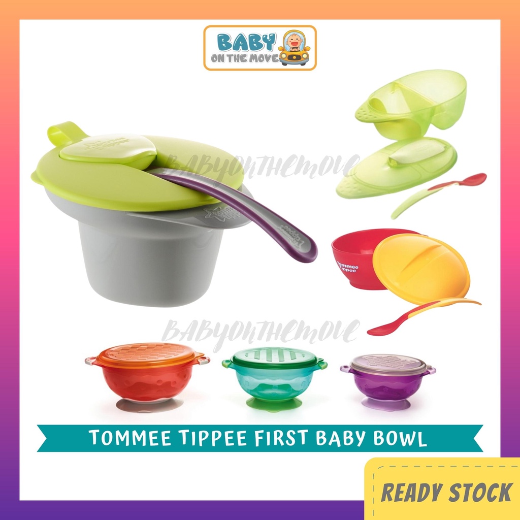 Tommee Tippee Baby Feeding Bowls With Spoon And Lid