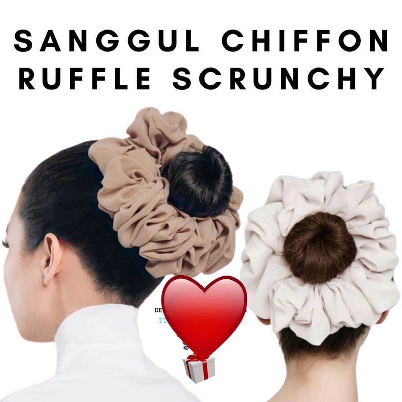 Sanggul Chiffon Exclusive ( GETAH RAMBUT) | Shopee Malaysia