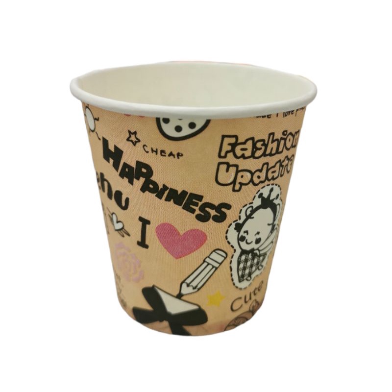 (50pcs) Disposable Printing Hot and Cold Drink Paper Cup /Cawan Kertas ...