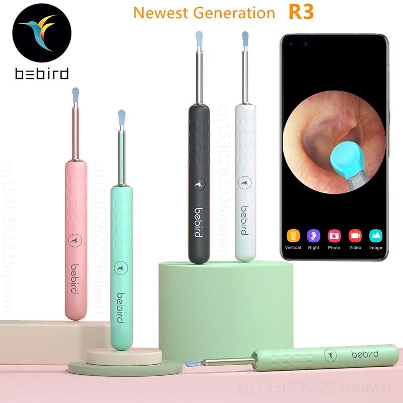 Bebird R3 Smart Visual Ear Sticks 300W High Precision Endoscope Earpick ...