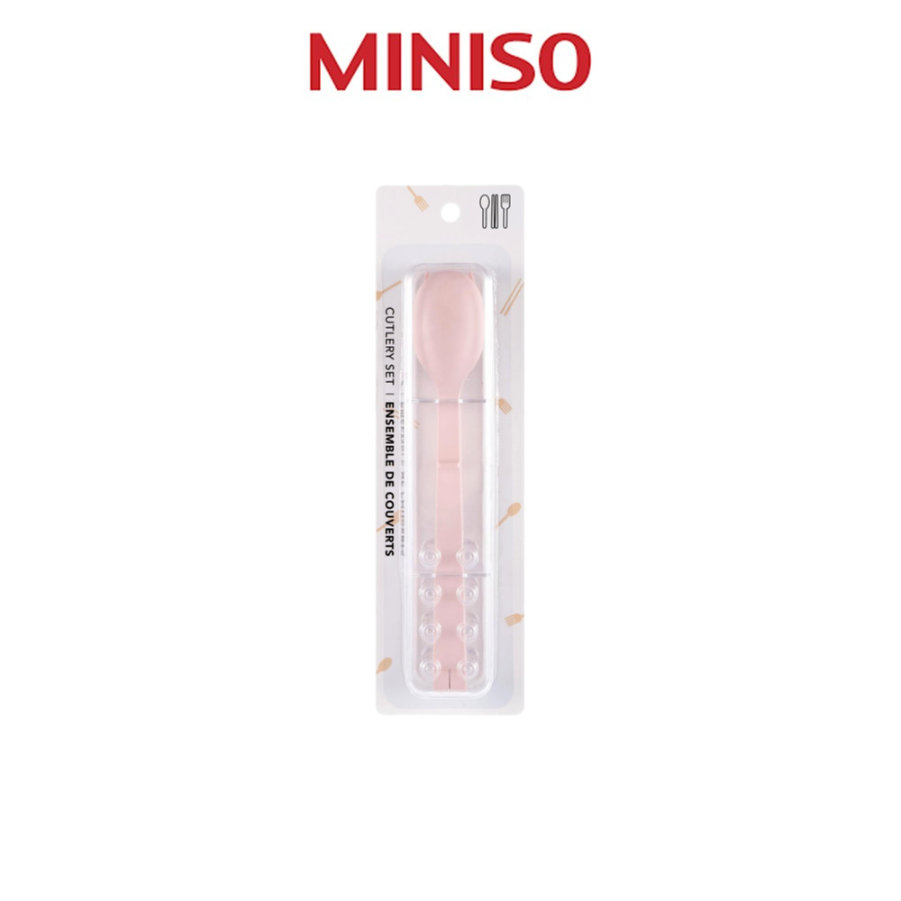 MINISO Portable Plastic Cutlery Set Shopee Malaysia
