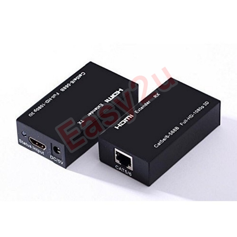 HDMI Extender Over Single Cat5e/Cat6 Ethernet Cable Up To 60M 1080P ...