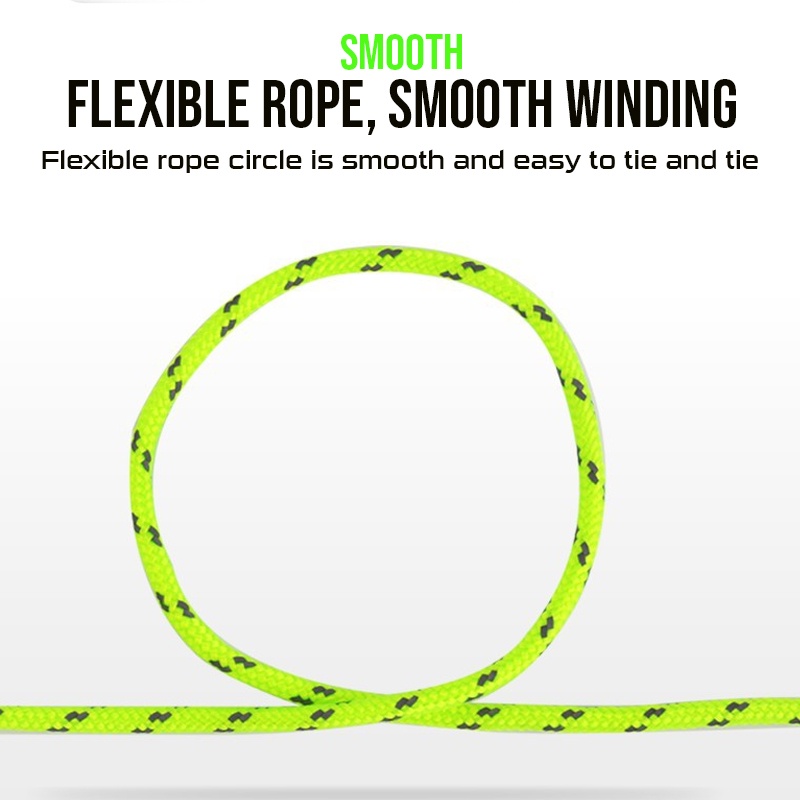 JDEX Tarp Tent Rope 4/5mm Reflective with Adjustable Tensioner Camping ...