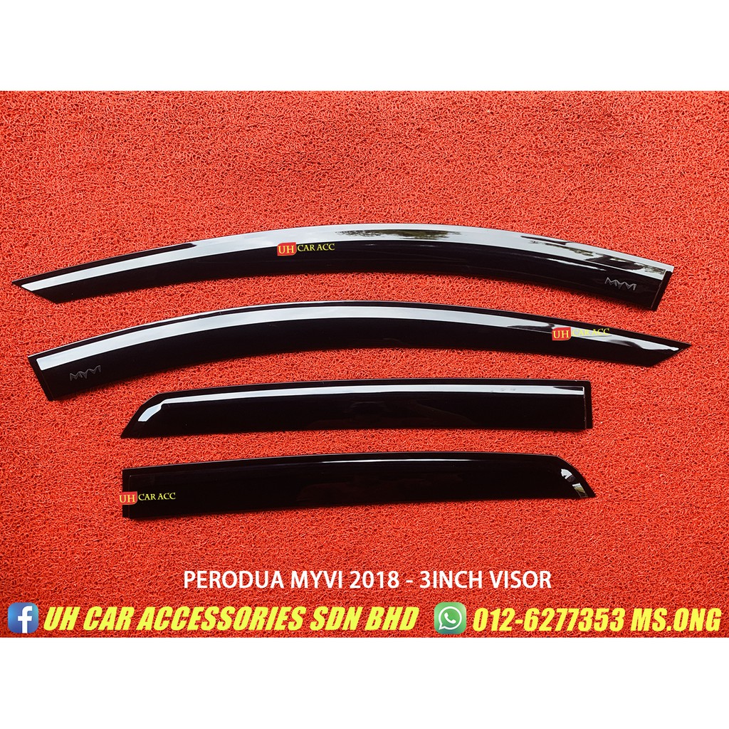 Perodua Myvi 2018-2021 OEM Injection 3inch Door Sun Visor Window Visor ...