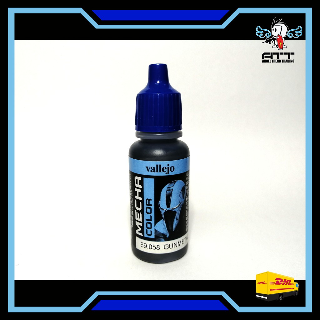 Vallejo Mecha Color Farbe – Gunmetal, 17 Ml, Acryl Für Airbrush & Pinsel
