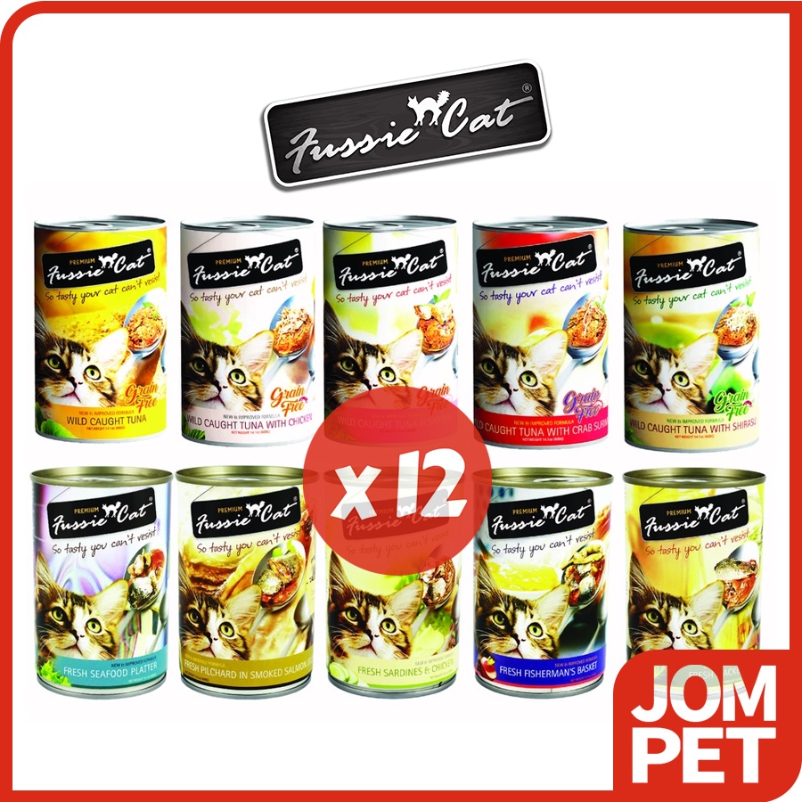 Fussie Cat Premium Cat Canned Food 12 x 400g / Makanan Kucing Basah Tin