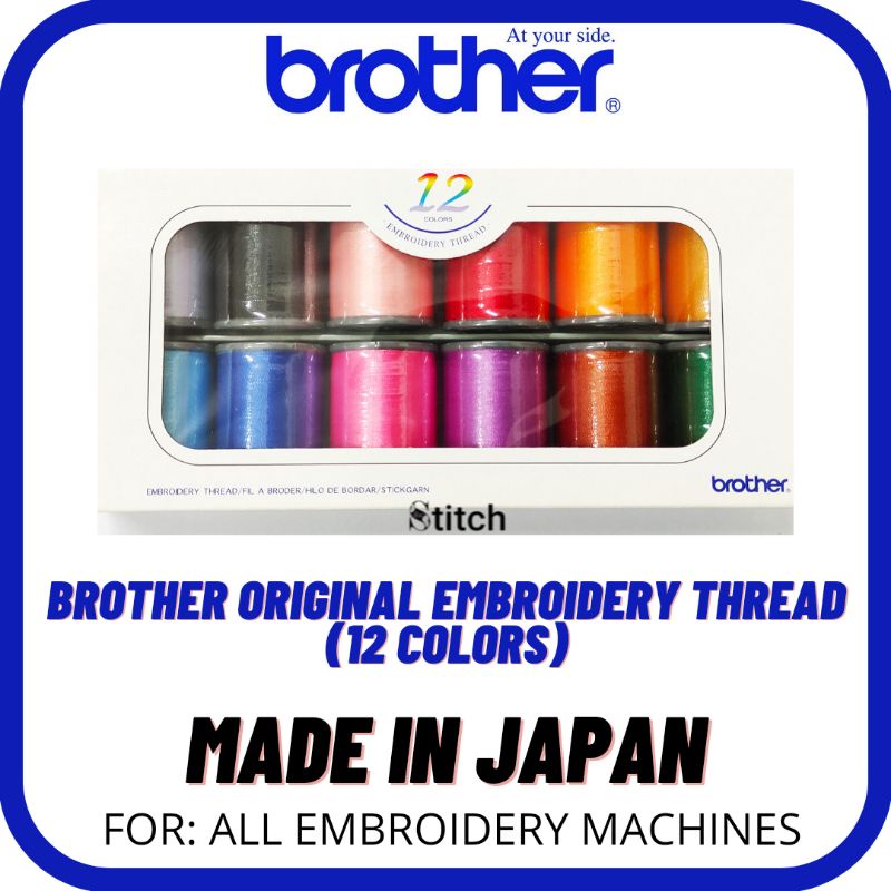 Brother Embroidery Thread 12 colours ORIGINAL JAPAN | Shopee Malaysia