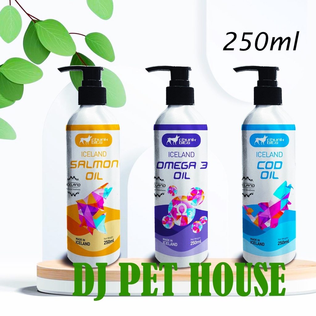 ChunkBits Iceland Pet Salmon Oil/Omega 3 Oil/ Cod Oil For Pets 250ml (3 variation) Shopee Malaysia