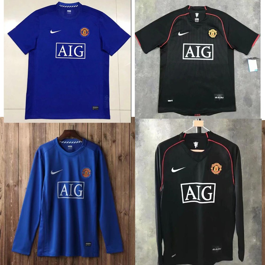 US$ 20.00 - 2007-2008 Man Utd home Red long sleeve Retro soccer jersey  (长袖)(带胸前决赛字) 