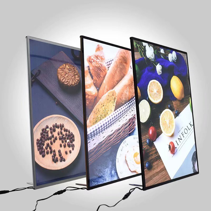 led photo frame light box glass advertising led restaurant menu board ...
