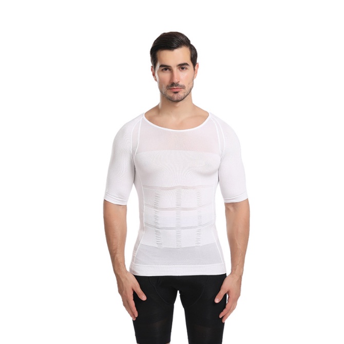 Mens Slimming T Shirt Body Shaper Compression Shirts
