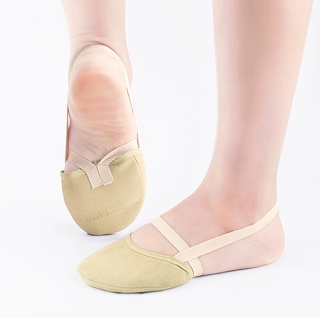 Soft Half Knitted Socks Rhythmic Gymnastics Toe Shoes Elastic Dance Feet  Protection Shoes