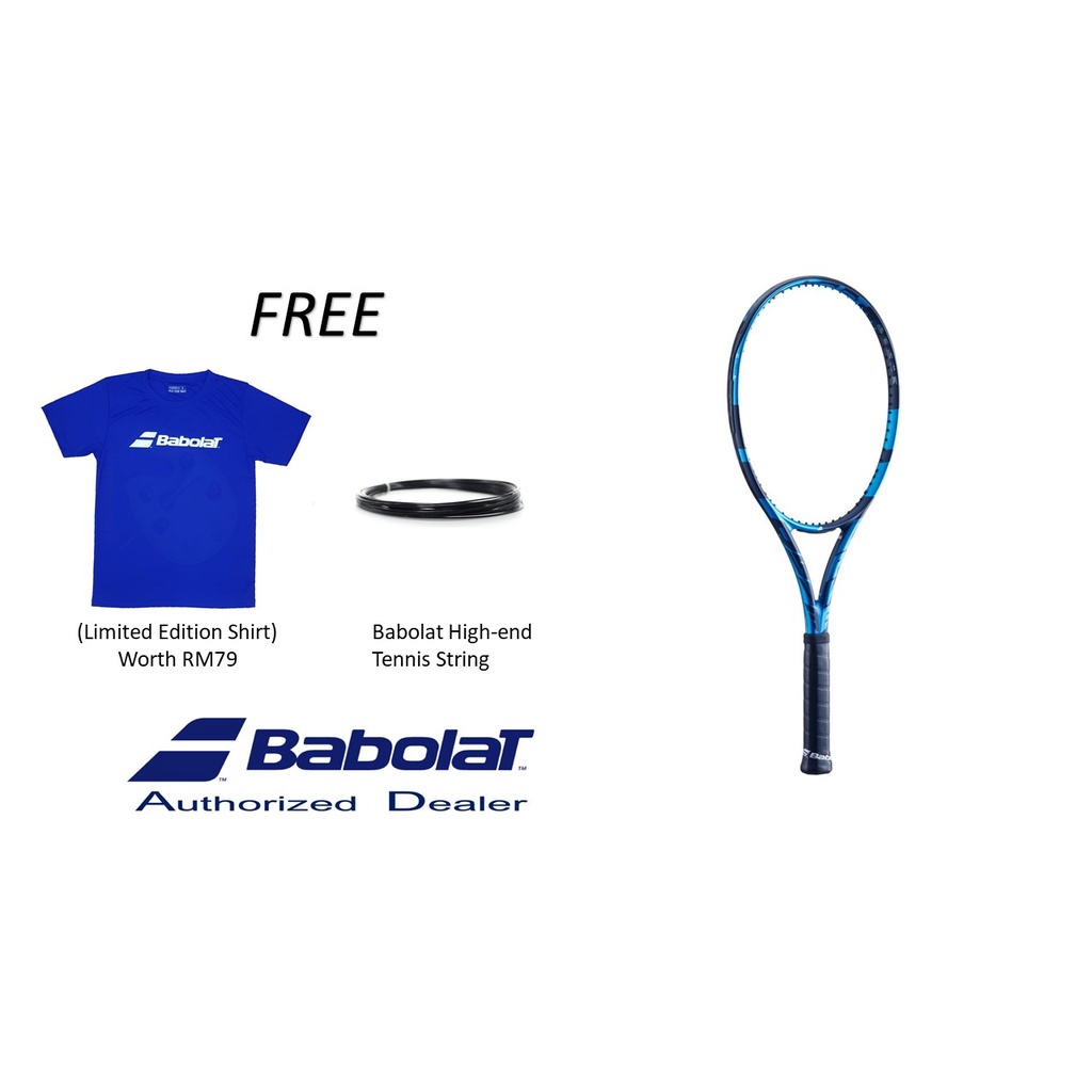 Babolat Pure Drive Team New Stock Tennis Racket Unstrung 100 Original FREE Babolat String T Shirt