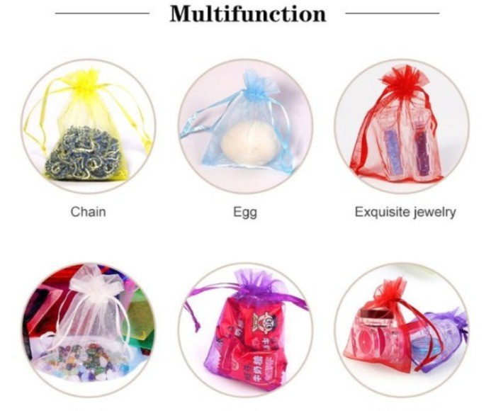 100pcs/lot Small Mesh Net Bag Favor Candy Pouch Wedding Christmas ...